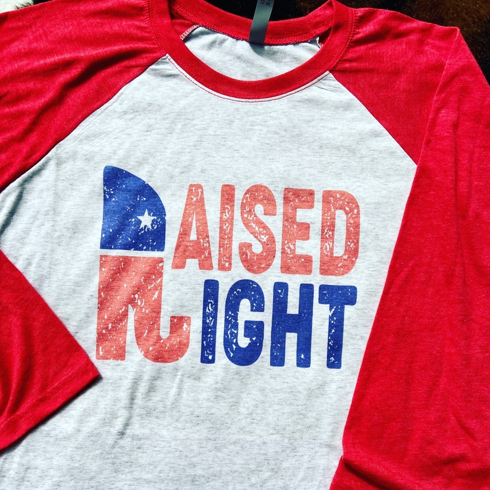 NEW!! RAISED RIGHT Baseball t!